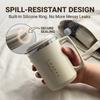 Thermal Coffee Mug Travel Tumbler 304 Stainless Steel Insulated Cup Leakproof with Handle Straw Lid Folding Spoon Portable