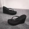 High Heels Hausschuhe Sommerschuhe für Damen Bequem Schlicht Einfarbig Damen Sandalen Plateau Hausschuhe