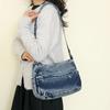 Washed Denim Shoulder Bags Women Small Canvas Messenger Bags Girls Fashi Cloth Satchels Young Girl Book Bags Crossbody Bags