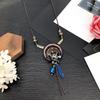 Eastern European style handmade retro fringed long necklace light luxury simple sweater chain crystal pendant versatile accessories
