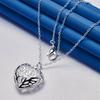 925 Sterling Silver 16-30 Inch Exquisite Heart-shaped Hollow Pendant Necklace, Women's Jewelry Gift, Fashionable Wedding