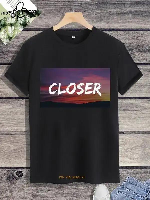 Outer  SPACE X  T-Shirt  Earth, Cool Summer  Short-sleev  T Shirt for Men Kawaii Clothes Y2k Tops  Streetwear