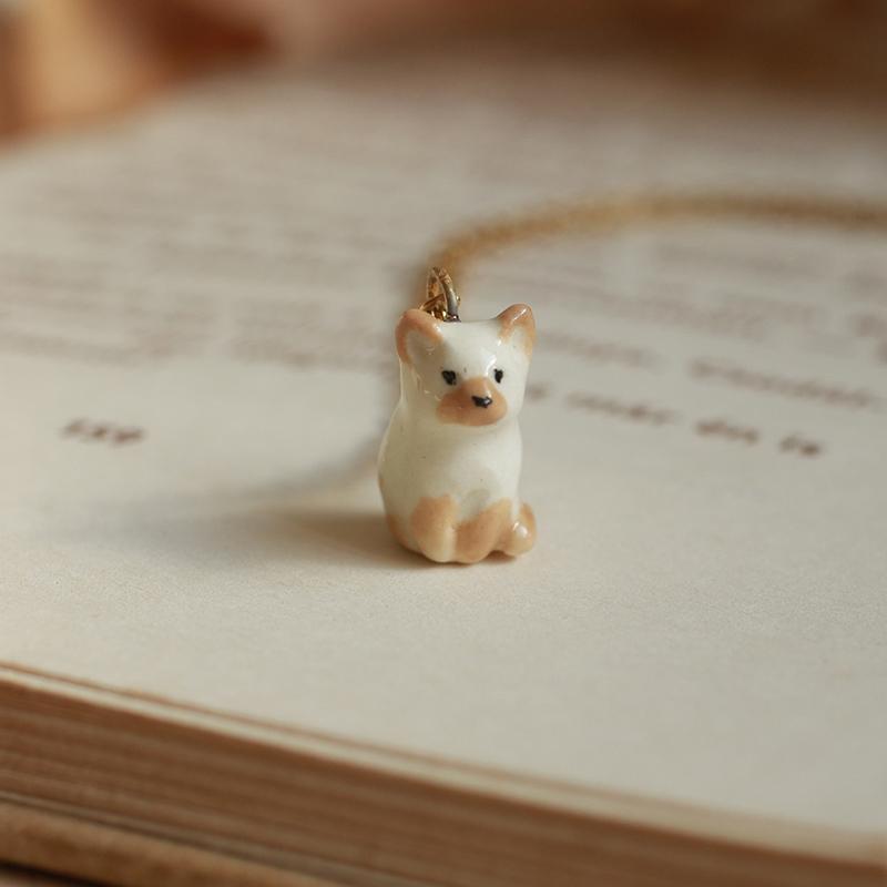 Simple Style Cute Small Animal Series Pendant Fox Stainless Steel Accessories