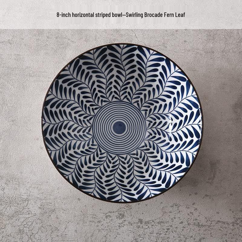 OIMG Japanese Blue Ceramic Bowl