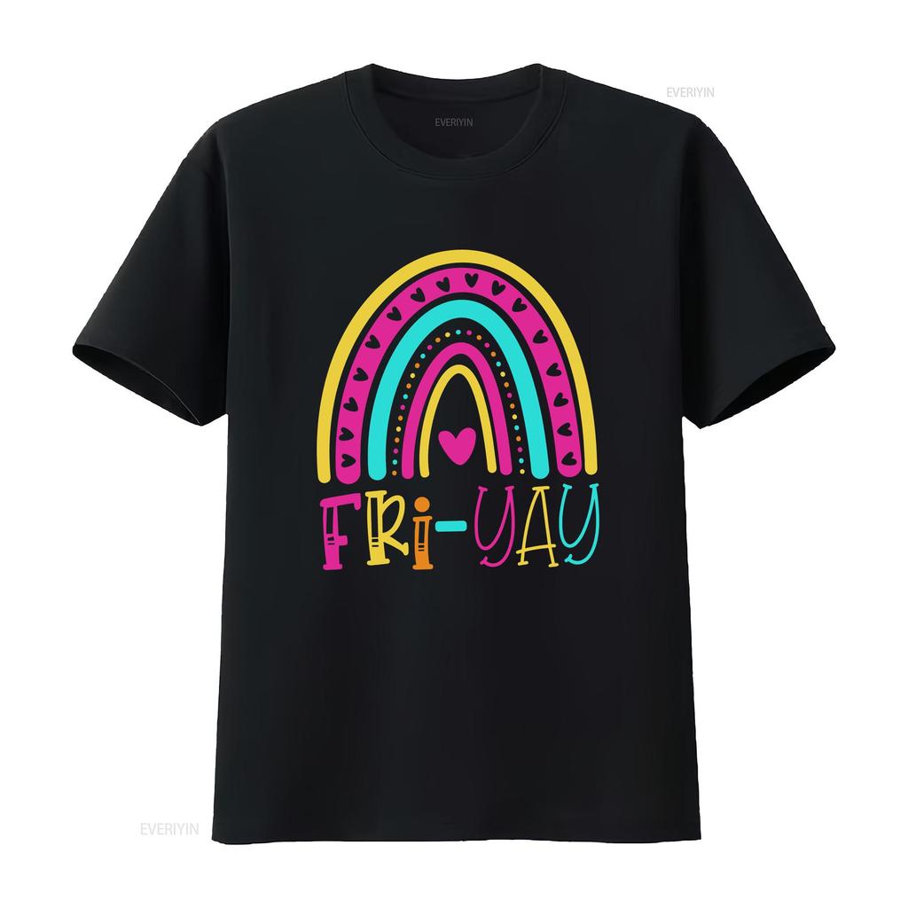 FriYAY T Shirt Fri Yay Cute Teacher Its Fun Friday TGIF s for Women Appreciation vintage Washed Top For Everyday Wear homme