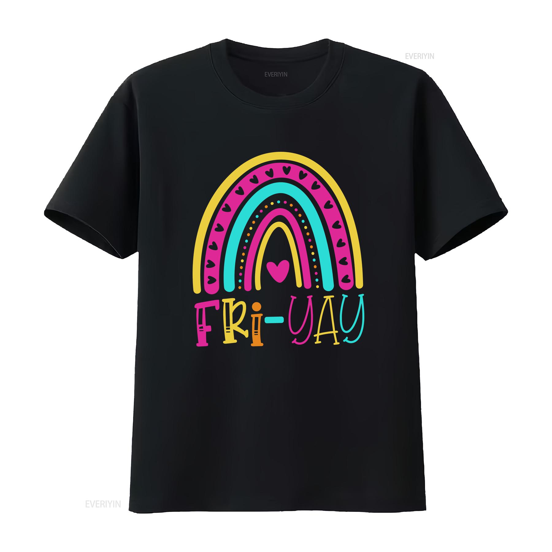 

FriYAY T Shirt Fri Yay Cute Teacher Its Fun Friday TGIF s for Women Appreciation vintage Washed Top For Everyday Wear homme 4XL