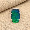 Gemma Opale Triplet Verde Gioiello Fatto a Mano in Argento Sterling Massiccio 925 Anello Anniversario Per Lei