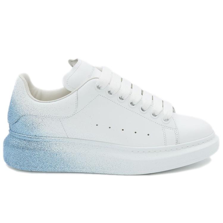 (WMNS) Alexander McQueen Oversized Sneakers 'White Blue' Women's 685672WIB9M9552