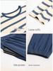 Spring Couple's Striped Pajama Set: Women's Pure Cotton Long Sleeve & Men's Loose Fit Homewear