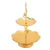 7PCS European Gold Cake Stand Easy Assemble Double Layer Serving Tray  Fruit Serving