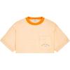 STONE ISLAND T-shirt da uomo a maniche corte con scollo rotondo, taschino a costine e stampa di lettere, serie Marina SS23, Arancione 7815216X4-V0032