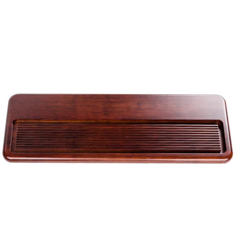 City Craft Heavy Bamboo Tea Tray Tea Table Tea Rectangular Tea Set Straight Drainage Large Household Gift Tea Tray