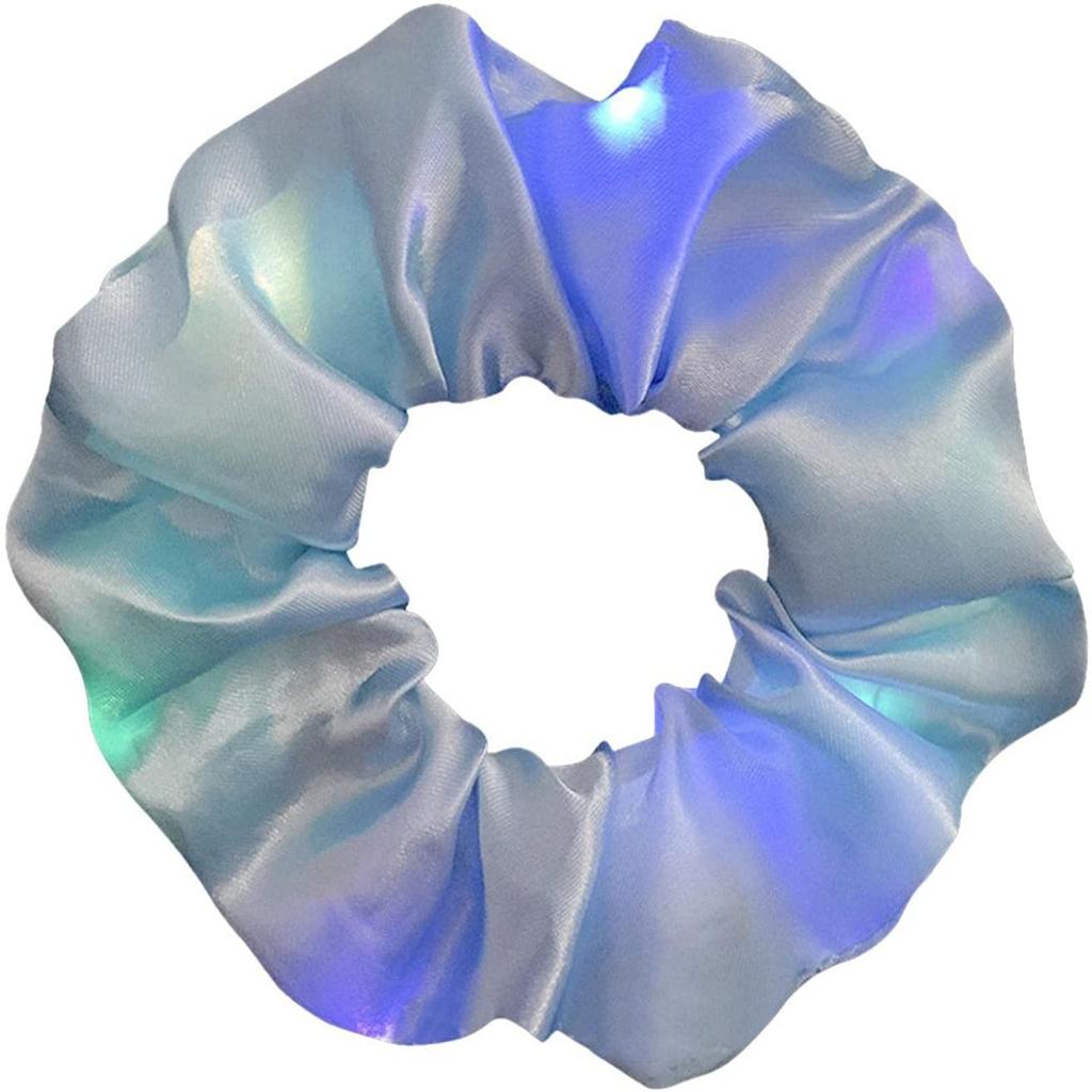 Beliebter blinkender aufleuchtender Haargummi LED leuchtende Scrunchies Damen Mädchen leuchtendes Scrunchy Haarseil Halloween leuchtendes Haarband