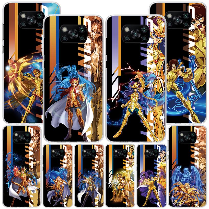 Anime Saint-Seiya Phone Case For Xiaomi Poco X7 X6 X5 Pro F7 Ultra Redmi 15C 15 13C 13 12C 12 10 10A 10C 9 9A 9C 9T Cover Poco X