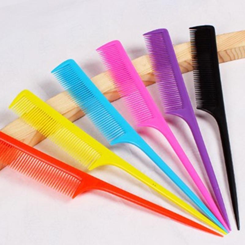 Black Pointed Tail Hair Styling Comb for Highlights - Practical Plastic Comb Gift