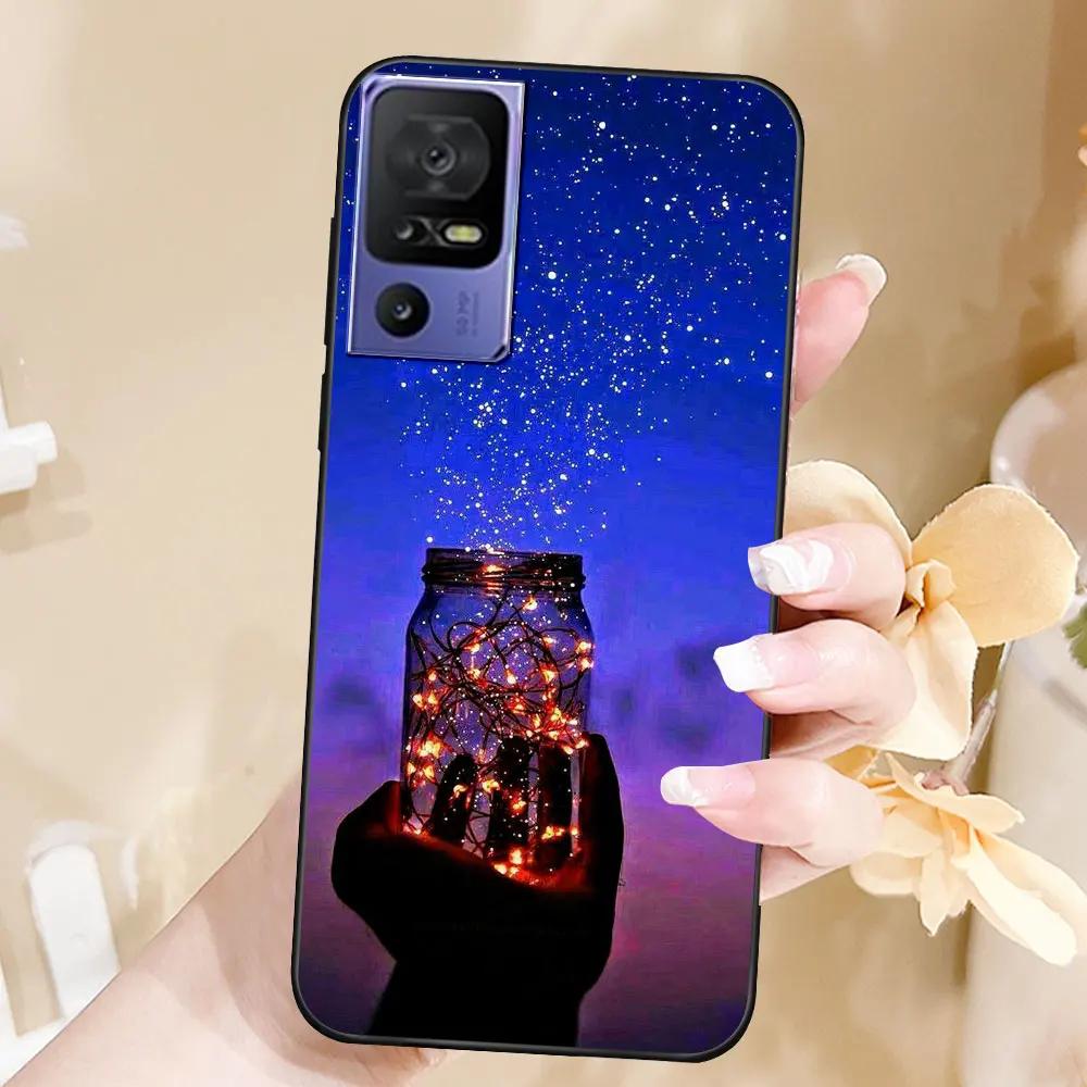 Case For TCL 40 SE Coque TPU Soft Silicone Fashion Phone Funda For TCL 40 SE Back Cover Floral Case Luxury Capa Marble Bumper