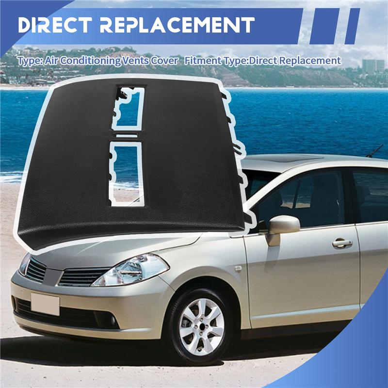 Car Air Conditioner Outlet Finisher-Instrument Panel Air Conditioning Vents Cover Shell For Nissan Tiida 2005-2011 Black