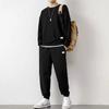 Men's Trendy Autumn/Winter Casual Sports Suit - Waffle Long-Sleeve Top and Versatile Pants Set