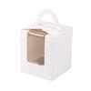 10Pcs 1 Position Handhold Cupcake Muffin Mousse Paper Packing Box Container