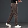 Autumn New Denim Jeans Men'S Combed Cotton Casual Pants Loose Straight Leg Light Business High Waisted Deep Cut Pants