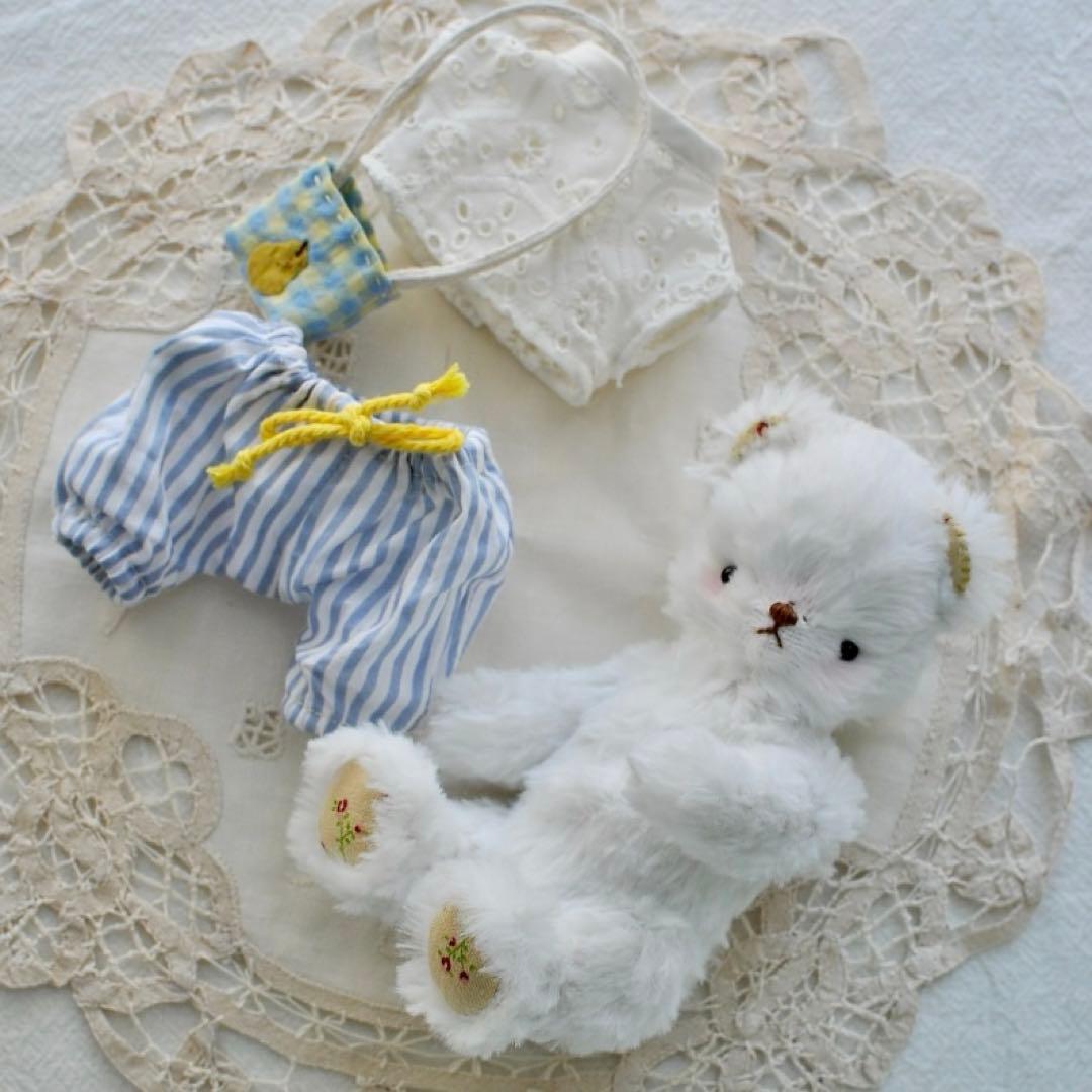 

[USED] Handmade stuffed toy by overseas artists, teddy bear, outing polar bear