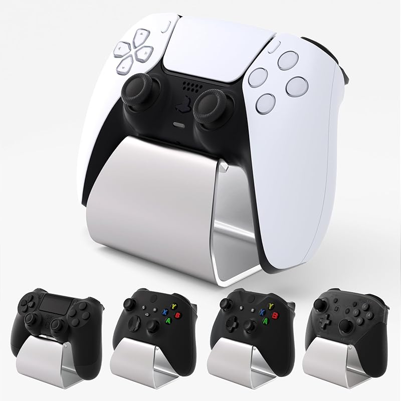 playvital Stand-AL Game Controller Stand for ps5, for ps4, Universal Desktop Display Gamepad Stand for Xbox Series X/S, Xbox One, Aluminium Metal