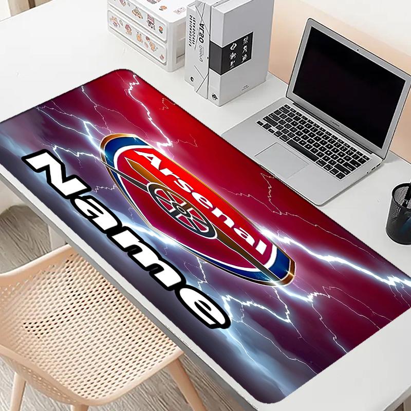 Custom Name Personalized football team Pattern Mousepad, Laptop PC Desk Mat, Decorative Desk Mat for Home Keyboard Pad Gift