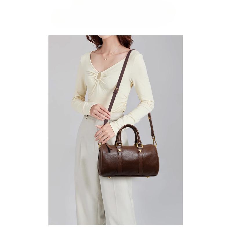 Retro Textured Small Bag for Women New Style Korean Versatile Crossbody Bag Boston Fashion Carry on Pillow Bag