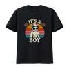 Retro Cool Baby Boy T Shirt Pregnancy Reveal for Moms Fun Its A Boy with Sunset Print Stylish Gender vintage Washed