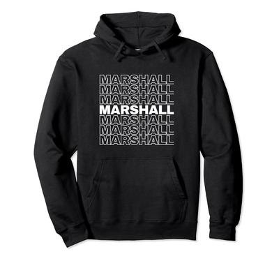 I Love Marshall Retro Pattern Personalized Hoodie