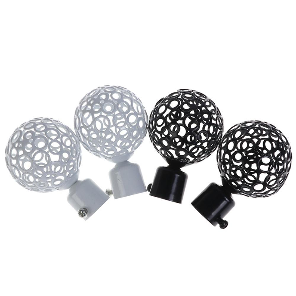 Round Iron Household Roman Rod Head Curtain Rods Head Curtain Rods Ends Caps Curtain Accessories