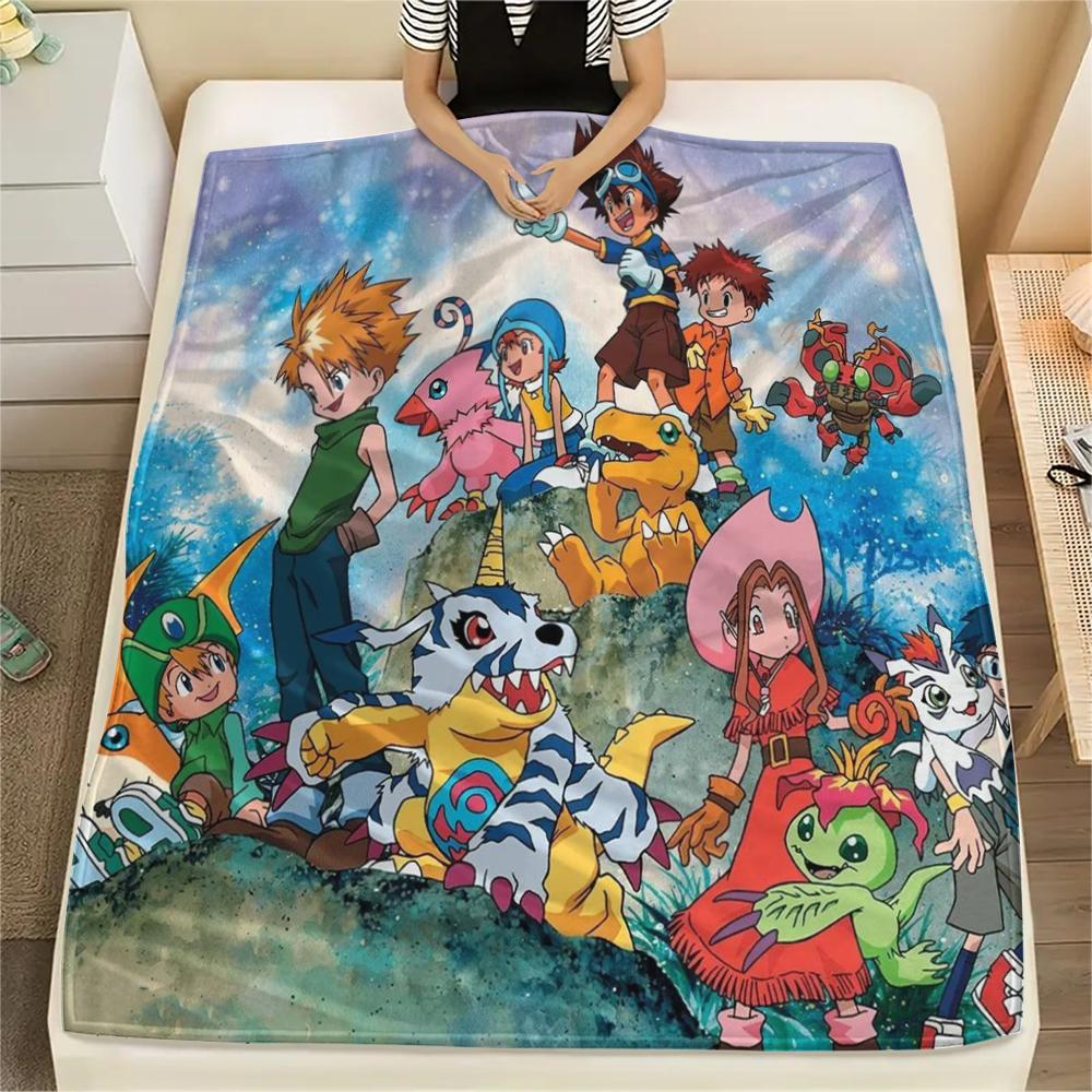 Digimon Sincerity Theme Blanket, Digimon Fan Soft Throw, Ideal Gift 75x90cm