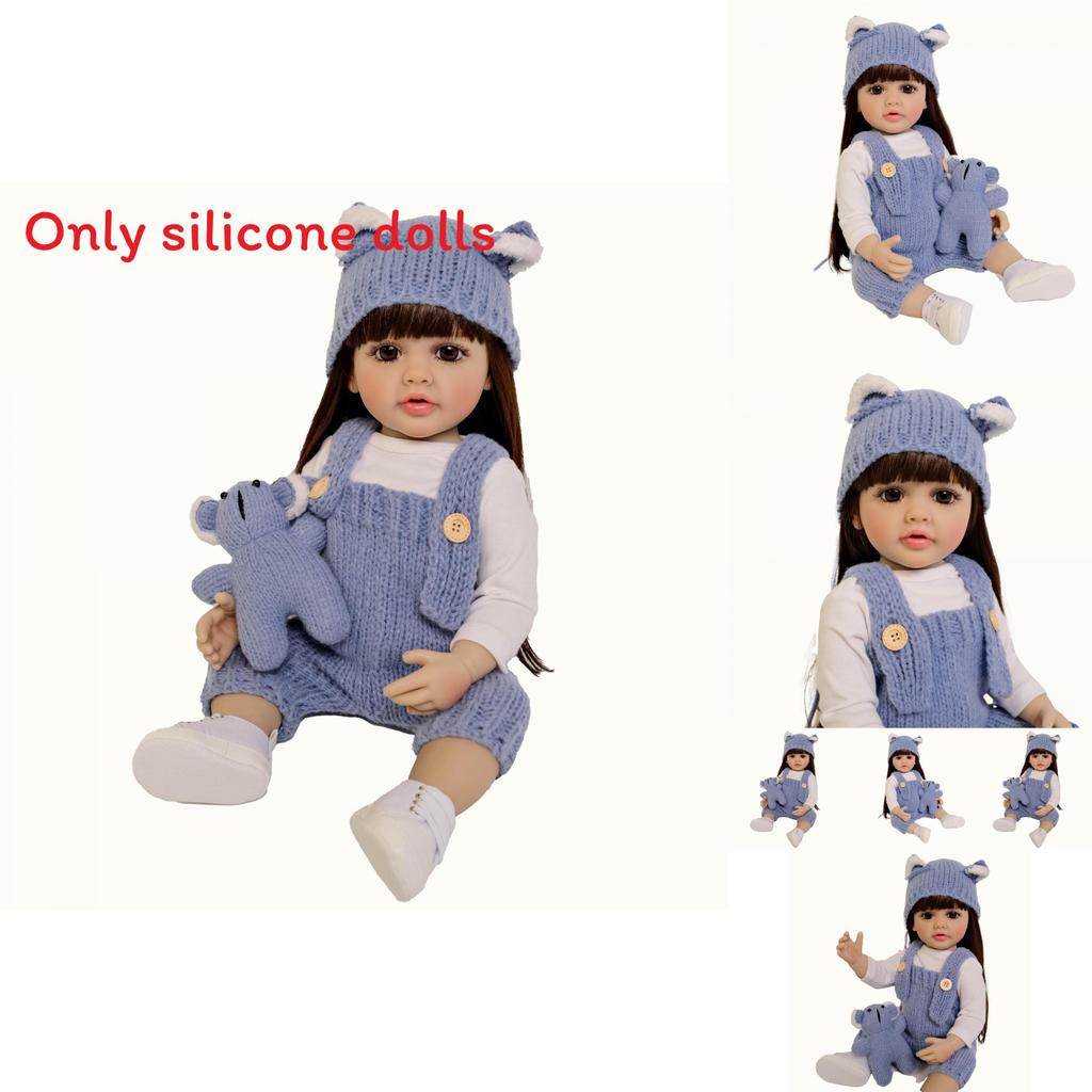 Full Silikon Reborn Babydukke Med Strikkede Luer Og Klesdesign For Samlere Og Gaveentusiaster