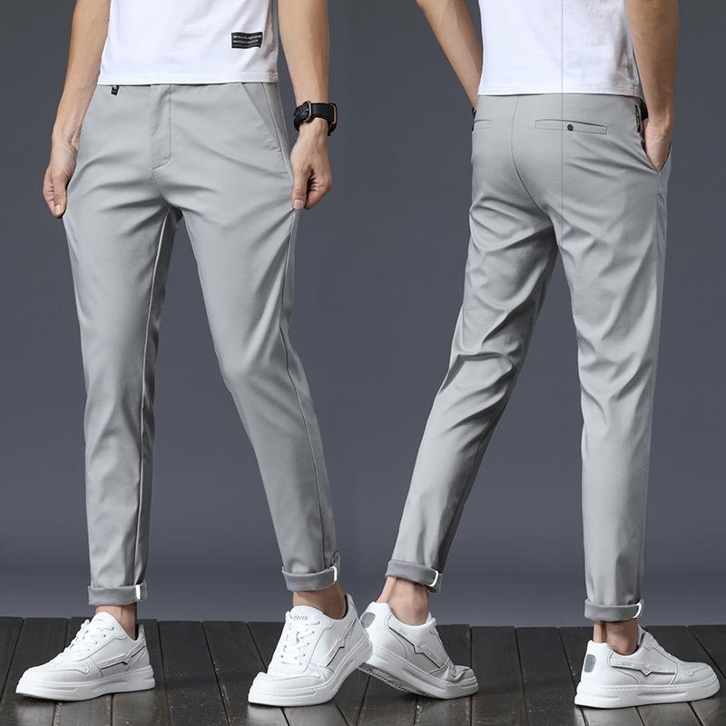 Calça Casual Masculina De Seda Gelada