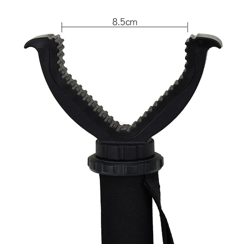 Portable Aluminum Shooting Rest Monopod With V Yoke Bracket Hunting V Shaped Rack Hunting Shooting Stick With Shoulder Strap