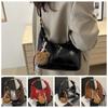 Korean Style PU Leather Shoulder Bag Solid Color Women's Handbag Boston Crossbody Bag  Daily