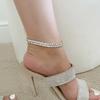 Silver Gold Rose Pink 3mm Zircon Cz Tennis Chain Iced Out Bling Women Charm Anklet