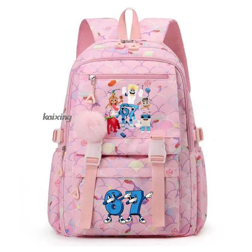 67 Sechs Sieben Bedruckte Kinder Schultasche Schüler Gehirnverfaulen Stehlen Große Kapazität Outdoor Reise Leicht Buchtasche Geburtstagsgeschenk