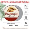 2D Flat 1pc Vintage Sausage Aluminum Decoration Plaque, German "Bratwurst Geht Immer" Lettering Sign, Kitchen Decor, Diner Decor, BBQ Area Decor