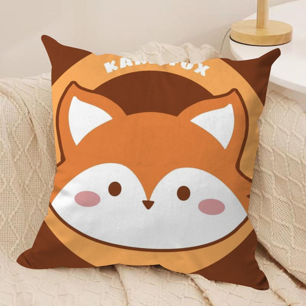 INS Cute Animals Cushion Cover Soft Plush Fabric DoubleSided Printed Cushion Covers for All Seasons Modern Home Decor