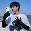 Men Sun Protection Gloves, Open Finger Driving Gloves, Anti-slip Palm, Cooling UV Protection Gloves for Summer Cycling Hiking