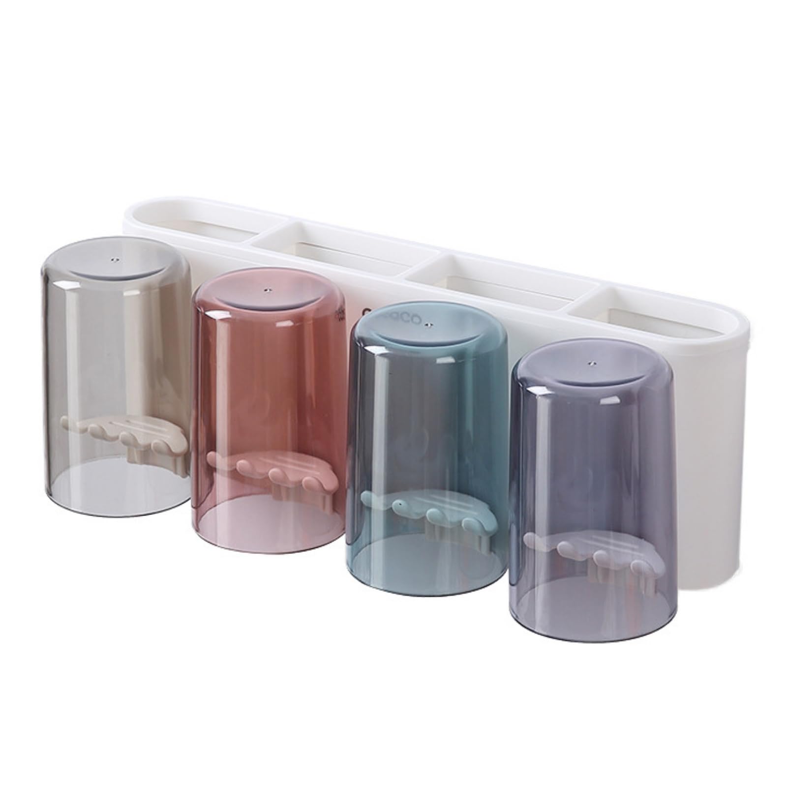 

ideamall Toothbrush Stand Holder, Cup Holder, Floating Storage, Wall-Mounted, for Bathroom