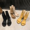 One-word Cool Women's Shoes with High Heels, New Fashion Temperament, Short Tube Cool Women's Shoes, Summer Cool Boots