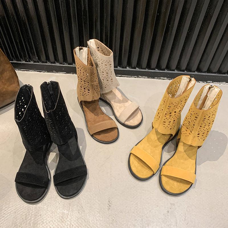 One-word Cool Women's Shoes with High Heels, New Fashion Temperament, Short Tube Cool Women's Shoes, Summer Cool Boots