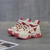Nuovi scarponcini invernali versione coreana con rialzo interno scarpe casual da papà suola platform tacco a zeppa scarpe da studente abbinamento colori versatile scarpe da donna