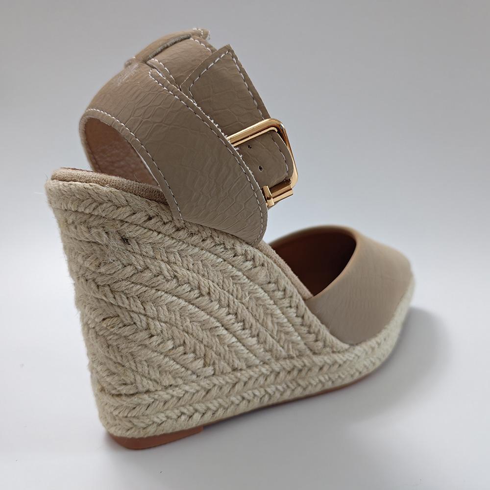 Espadrillas con Plateau da Donna Zeppa 10cm Punta Sottile Eleganti Scarpe da Festa Donna Taglie Forti 42