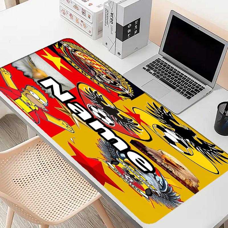 Custom Name Personalized Go Ahead Eagles Pattern Mousepad, Laptop PC Desk Mat, Decorative Desk Mat for Home Keyboard Pad Gift