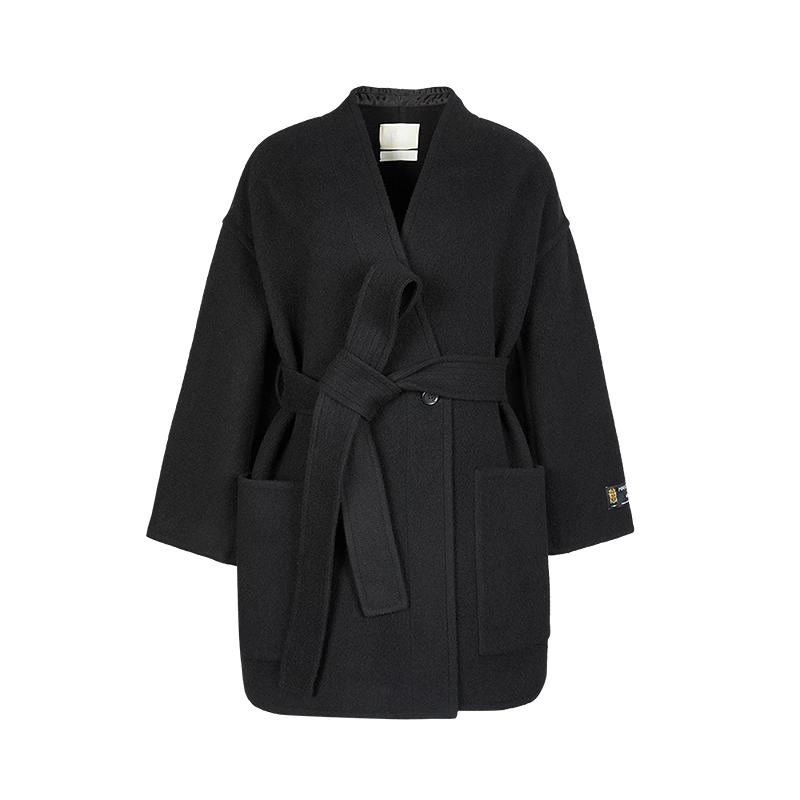 

LESS 2025 Winter Loose Stand-Collar Wool Coat XS