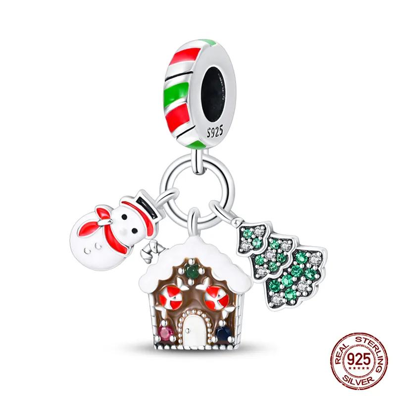 copper Snowflake Christmas Tree Ski Boots Charm Bead Charms Bead Charms Compatible With Authentic Bracelets Fine Do It Yourself Christmas Jewellery