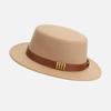 Belt Ornament Formal Hat Wide Brim Bucket Hat Retro Opper Hat  For Women